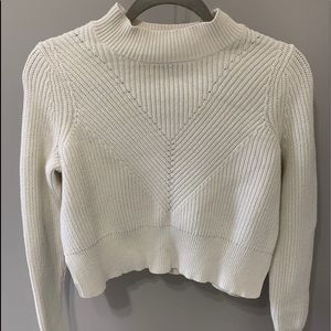 Kendall and Kylie cute white mock neck